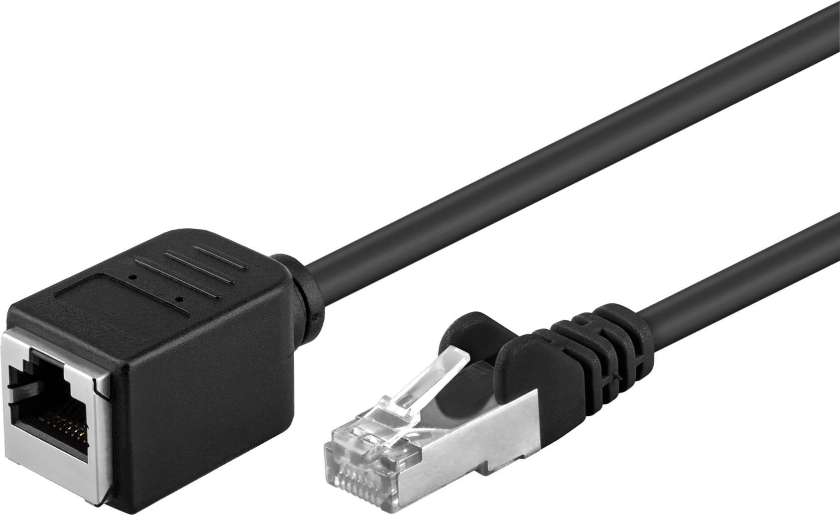 Patch network extension in copper F/UTP Cat 5 and 5 m Black - Goobay ICOC F 5 E- 050 -EXT