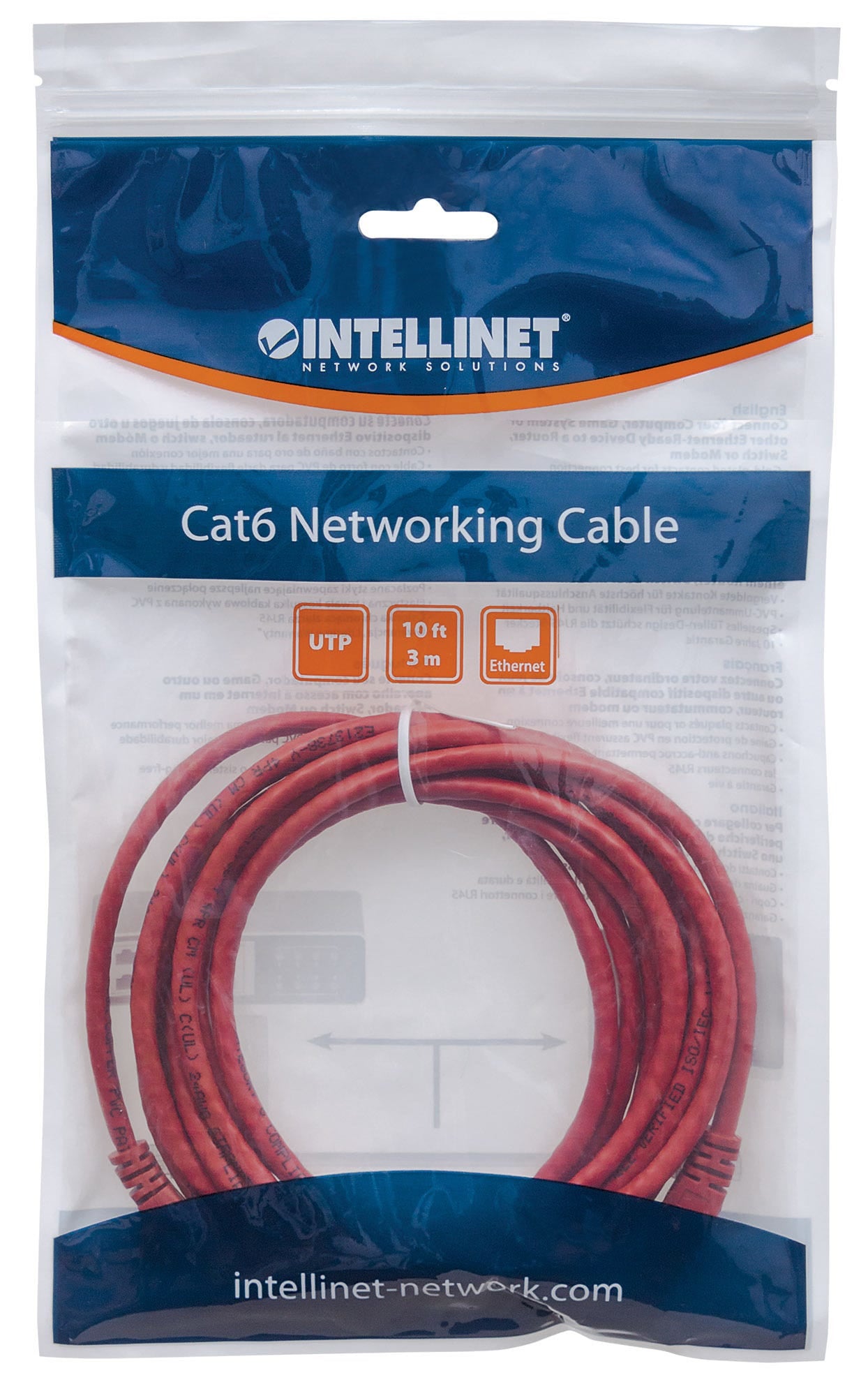 Cavo di rete Patch in Rame Schermato Cat5e Rosso F/UTP 5m - Intellinet ICOC F5E-050-RE