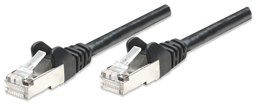 Cavo di rete Patch in Rame Schermato Cat5e Nero F/UTP 7,5m - Intellinet ICOC F5E-075-BK