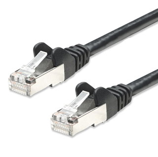 Patch network cable in copper Shielded Cat 5 and Black F/UTP 10 m - Intellinet ICOC F 5 E- 100 -BK