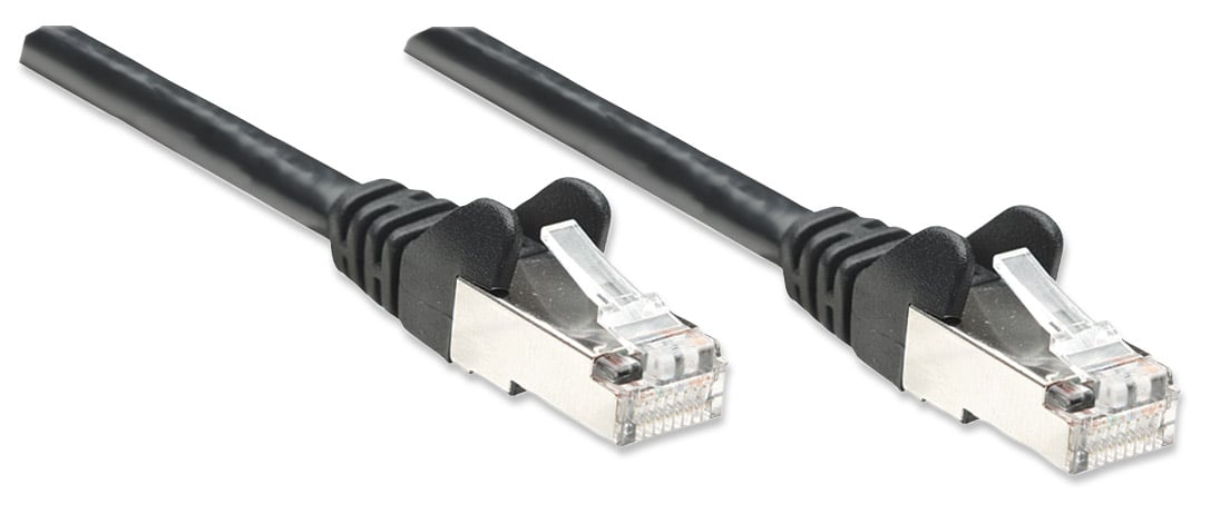 Cavo di rete Patch in Rame Schermato Cat5e Nero F/UTP 15m - Intellinet ICOC F5E-150-BK