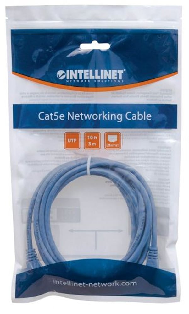 Cavo di rete Patch in Rame Schermato Cat5e Blu F/UTP 15m - Intellinet ICOC F5E-150-BL