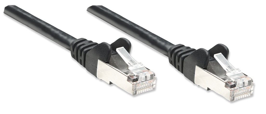 Cavo di rete Patch in Rame Schermato Cat5e Nero F/UTP 20m - Intellinet ICOC F5E-200-BK