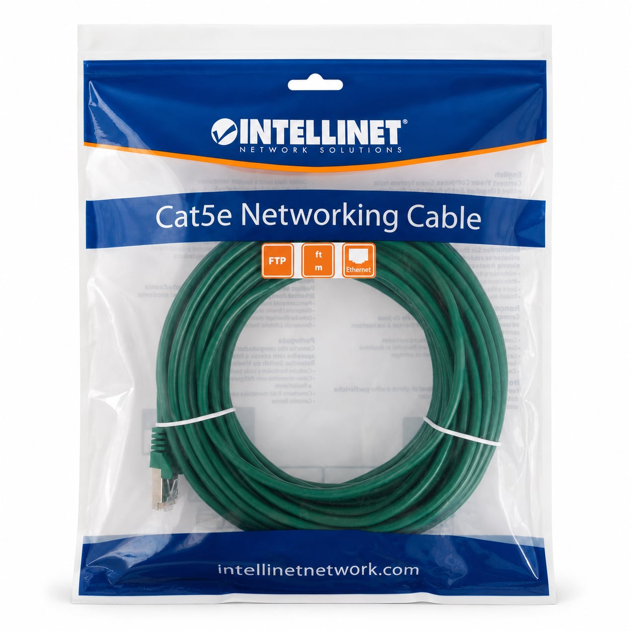 Cavo di rete Patch in Rame Schermato Cat5e Verde F/UTP 20m - Intellinet ICOC F5E-200-GREE