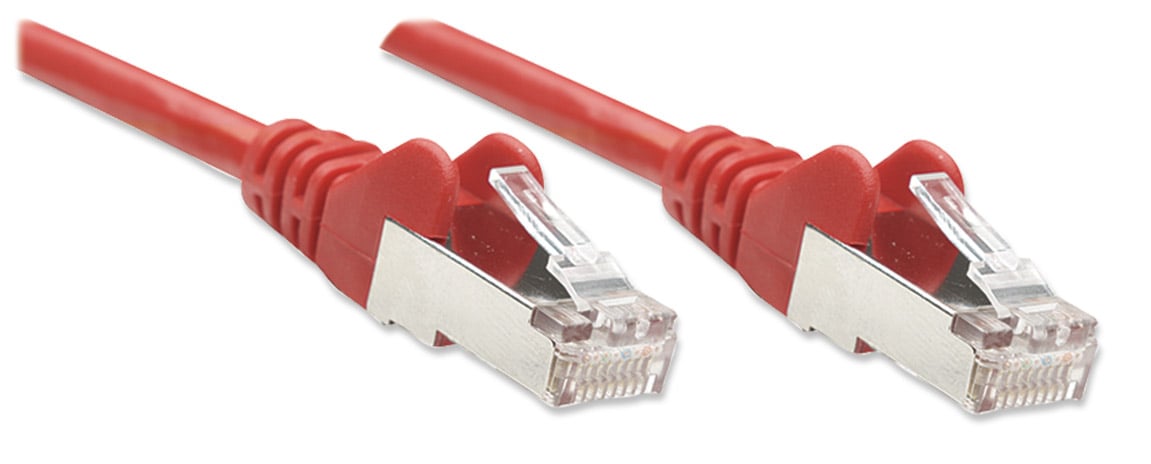 Cavo di rete Patch in Rame Schermato Cat5e Rosso F/UTP 20m - Intellinet ICOC F5E-200-RE