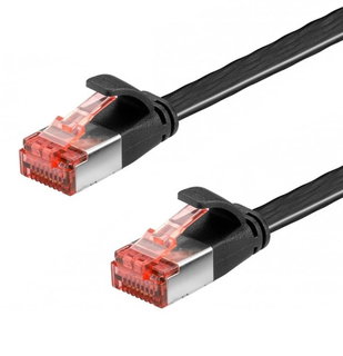 Patch Network Cable Cat 6 U/FTP 3 m Black - Goobay ICOC F 6 -FL- 030 BK