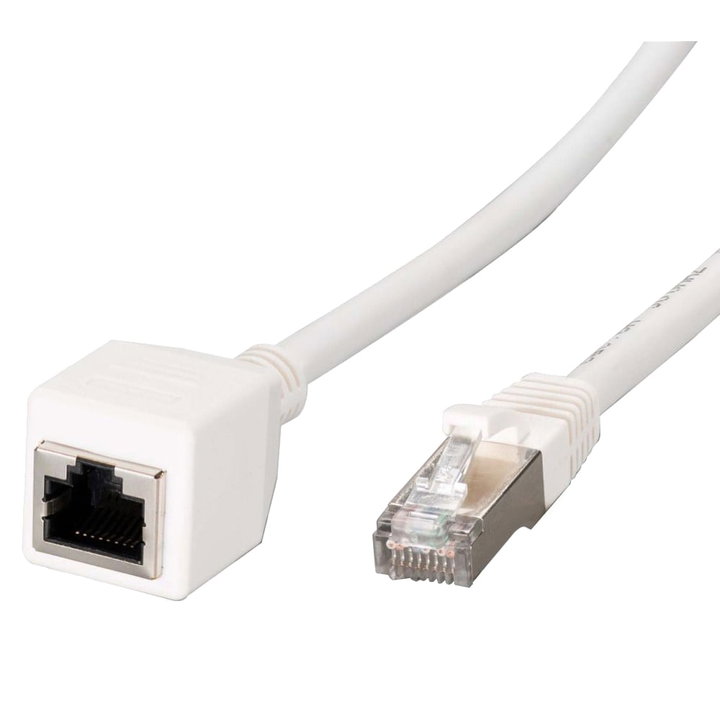 Cavo Patch RJ45 di Prolunga Cat6A S/FTP AWG26 1m Bianco - ICOC F6A-010-EXT