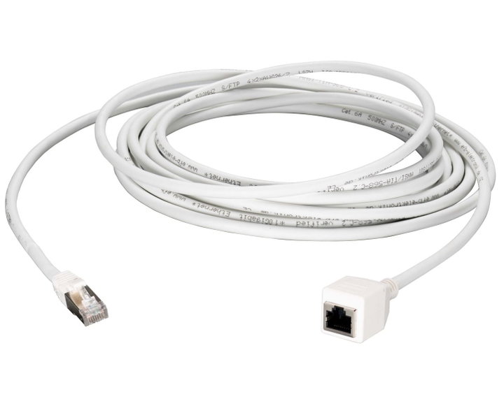Cavo Patch RJ45 di Prolunga Cat6A S/FTP AWG26 1m Bianco - ICOC F6A-010-EXT