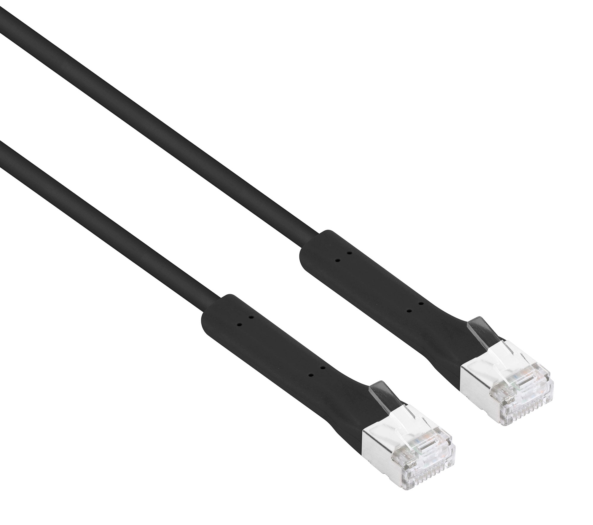 Copper patch cable Cat 6 A F/FTP Folding FlexiBoot Slim Black 0,5 m - Intellinet ICOC F 6 A-BD- 005 B