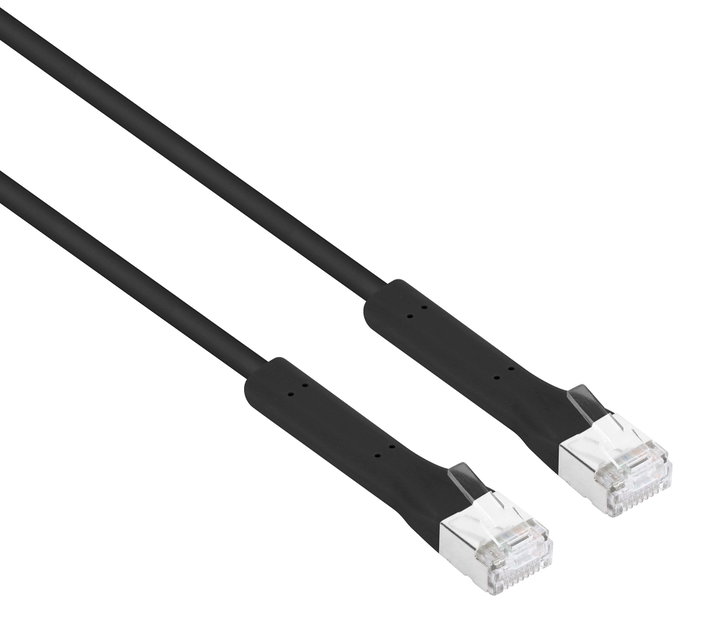 Cavo di rete Patch in Rame Cat6A F/FTP Pieghevole FlexiBoot Slim Nero 0,5m - Intellinet ICOC F6A-BD-005B