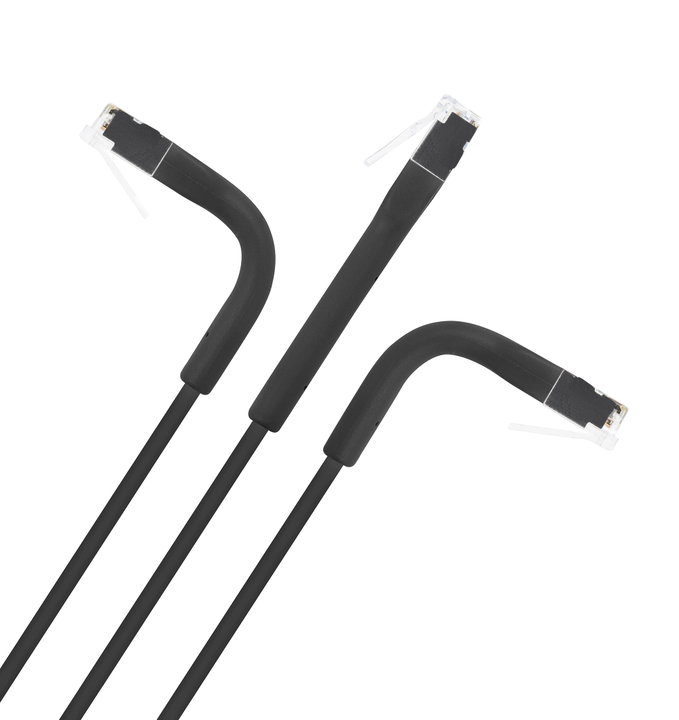 Cavo di rete Patch in Rame Cat6A F/FTP Pieghevole FlexiBoot Slim Nero 0,5m - Intellinet ICOC F6A-BD-005B