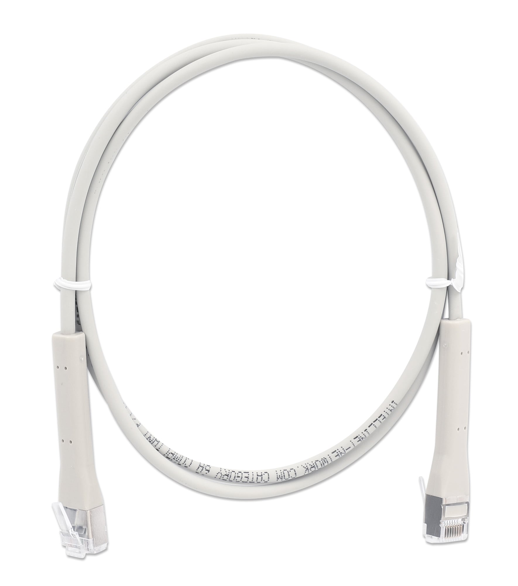 Cat patch cable 6 A F/FTP slim folding grey 1 m - Intellinet ICOC F 6 A-BD- 010