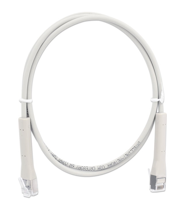 Cavo patch Cat6A F/FTP slim pieghevole grigio 1m - Intellinet ICOC F6A-BD-010