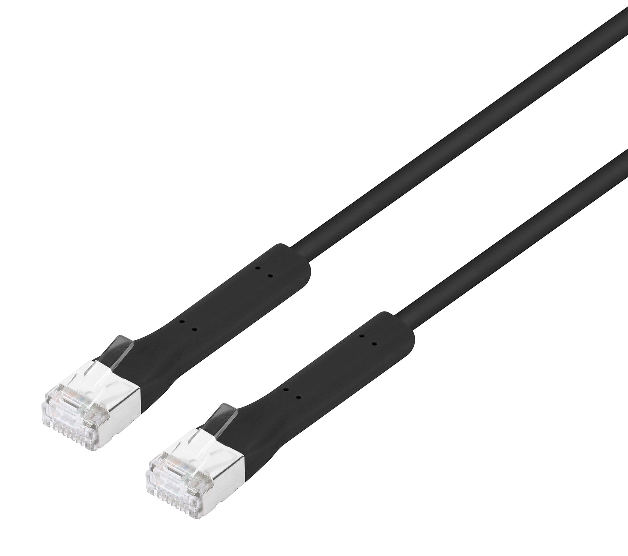 Copper patch cable Cat 6 A F/FTP Folding FlexiBoot Slim Black 1 m - Intellinet ICOC F 6 A-BD- 010 B