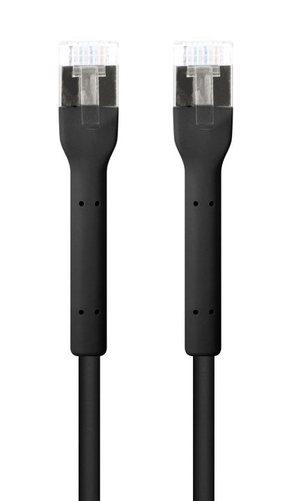 Cavo di rete Patch in Rame Cat6A F/FTP Pieghevole FlexiBoot Slim Nero 1m - Intellinet ICOC F6A-BD-010B