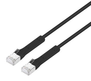 Cavo di rete Patch in Rame Cat6A F/FTP Pieghevole FlexiBoot Slim Nero 1,5m - Intellinet ICOC F6A-BD-015B