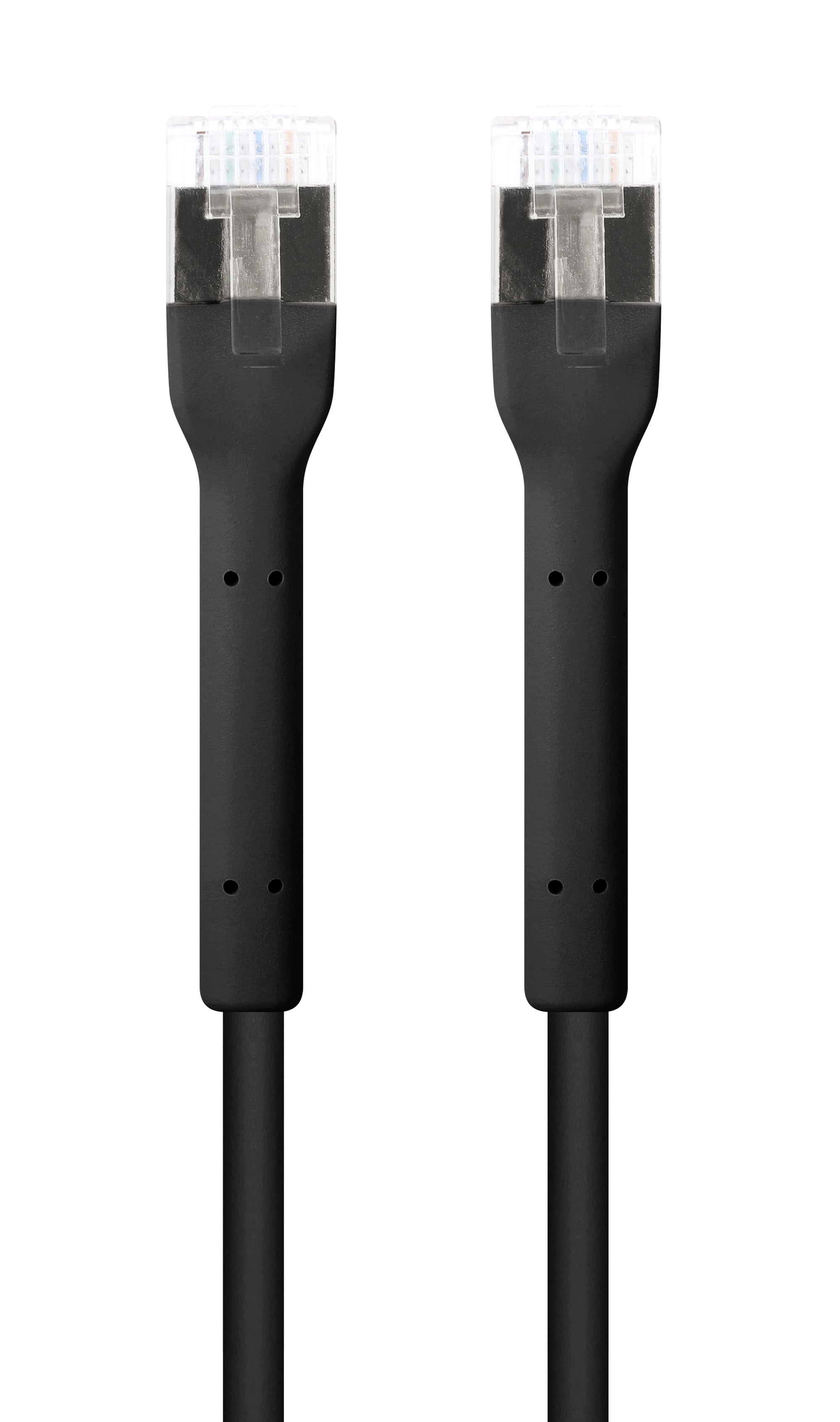 Copper patch cable Cat 6 A F/FTP Folding FlexiBoot Slim Black 1,5 m - Intellinet ICOC F 6 A-BD- 015 B