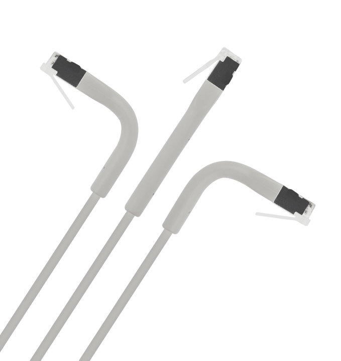 Cavo di rete Patch in Rame Cat6A F/FTP Pieghevole FlexiBoot Slim Grigio 2m - Intellinet ICOC F6A-BD-020