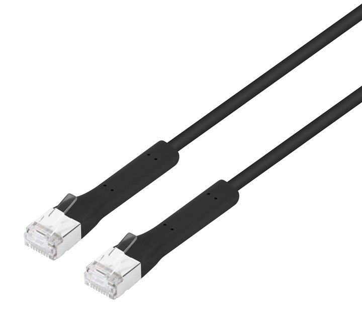 Cavo di rete Patch in Rame Cat6A F/FTP Pieghevole FlexiBoot Slim Nero 2m - Intellinet ICOC F6A-BD-020B