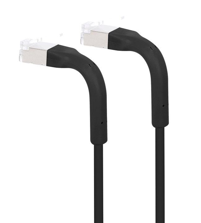 Cavo di rete Patch in Rame Cat6A F/FTP Pieghevole FlexiBoot Slim Nero 2m - Intellinet ICOC F6A-BD-020B