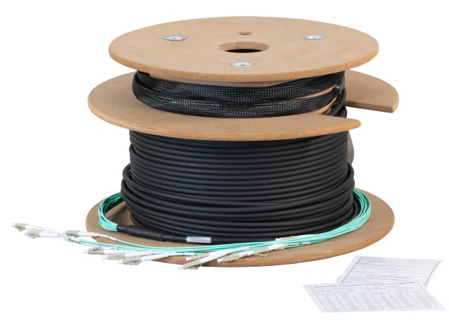 Cavo fibra ottica trunk multimodale 50/125 4 fibre OM3 Dca LC/LC 30m - ICOC FO-4-030LC-OM3T