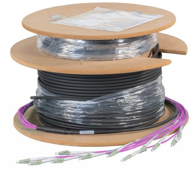 Cavo Fibra Ottica Multimodale 4 Fibre OM4 Dca LC/LC 50/125 100m - OEM ICOC FO-4-100LC-OM4T