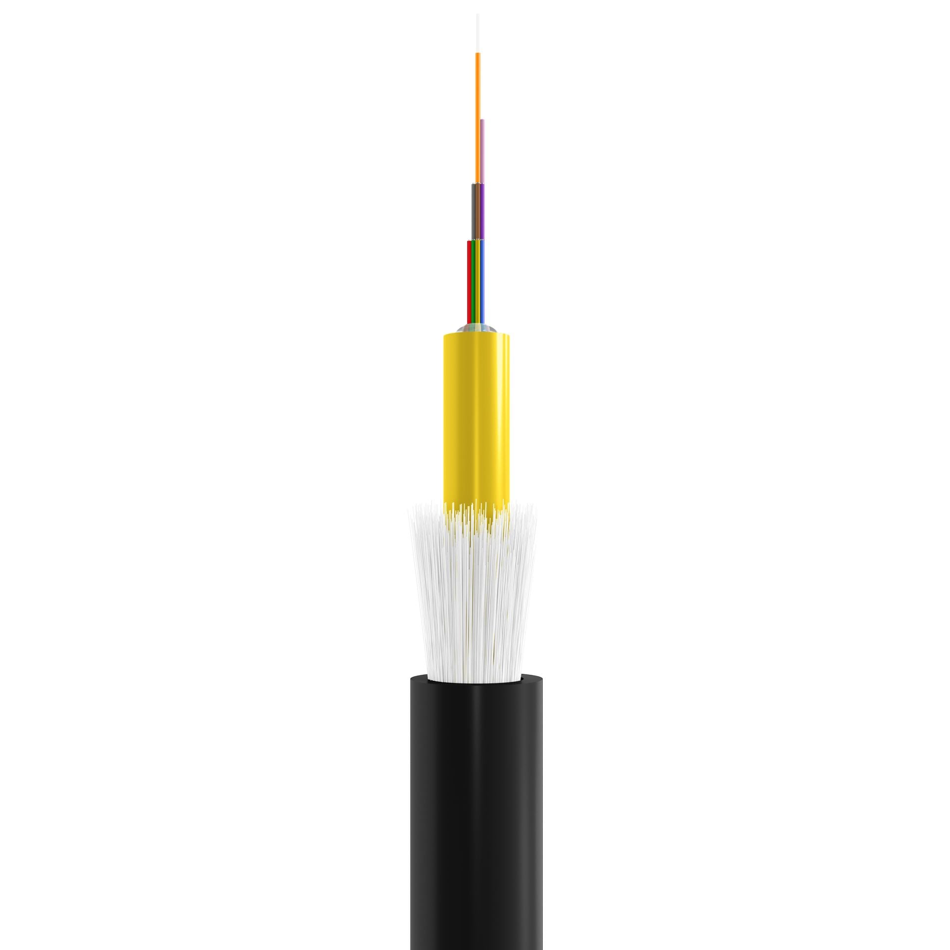 Loose Anti-corrosion Cable from 8 Exterior fibers 50 / 125 OM 4 Black - ICC FOIRL- 8 FB/O 4 ESK