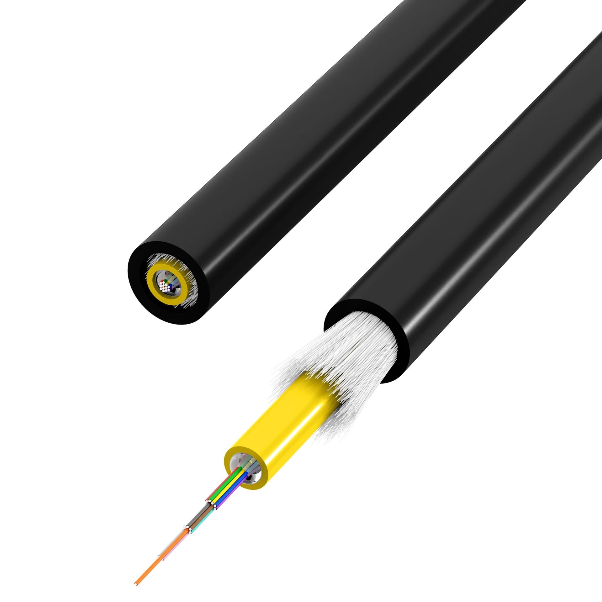 Outdoor Loose Tube Anti-rodent Cable 8 fibers 50/125 OM3 Black - OEM ICOC FOIRL-8FB/OM3ES