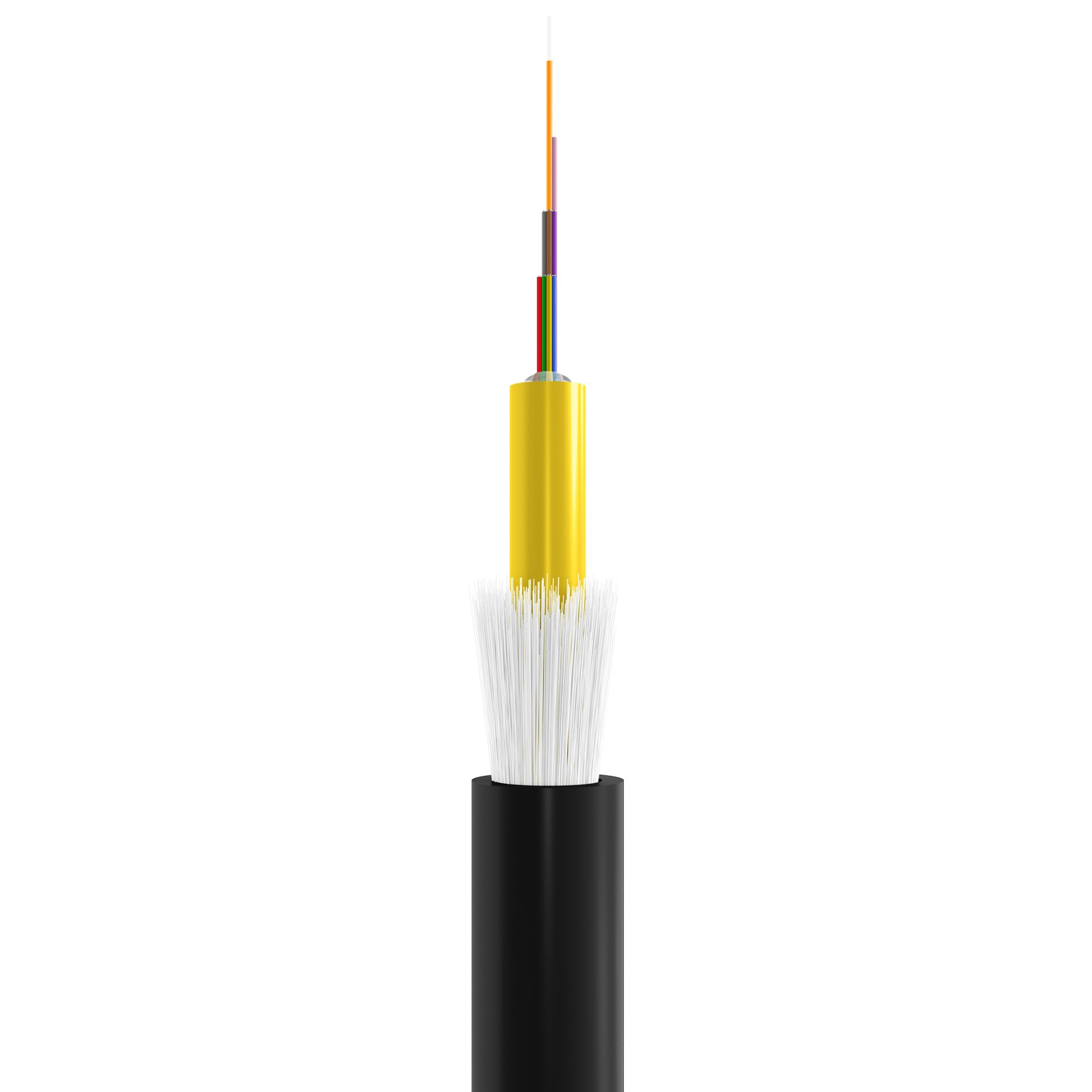 Outdoor Loose Tube Anti-rodent Cable 8 fibers 50/125 OM3 Black - OEM ICOC FOIRL-8FB/OM3ES