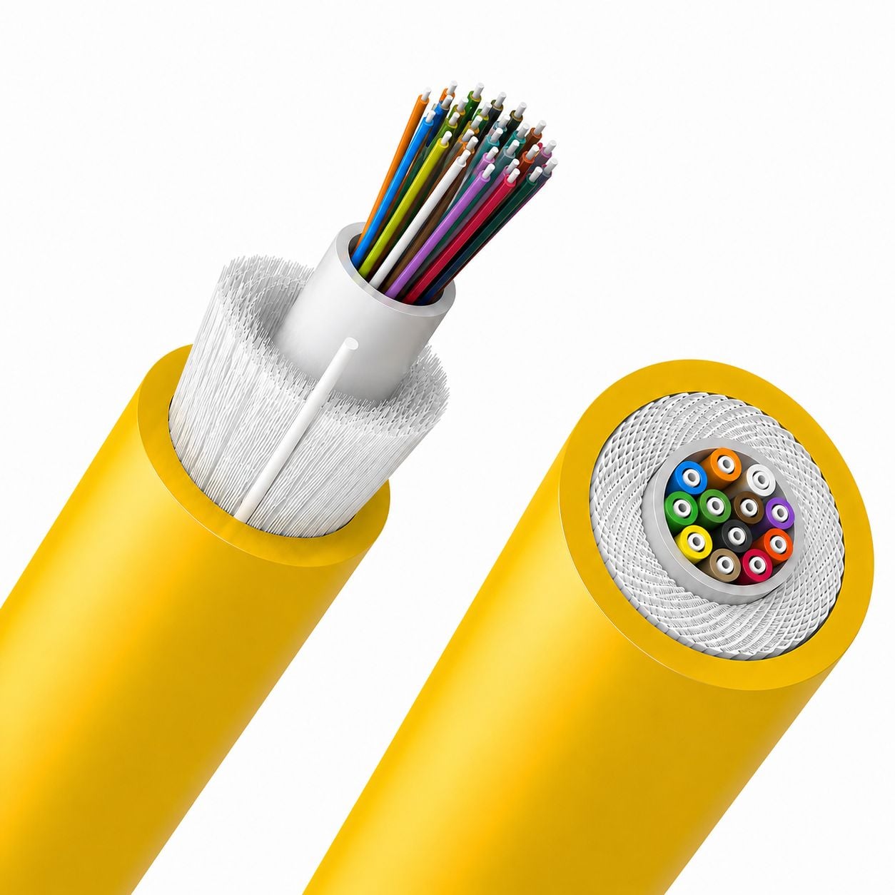 12 fibre 9 / 125 OS 2 B 2 internal power cable ca LSZH yellow - ICOC FOIRL-B 2 I- 12 /O 2