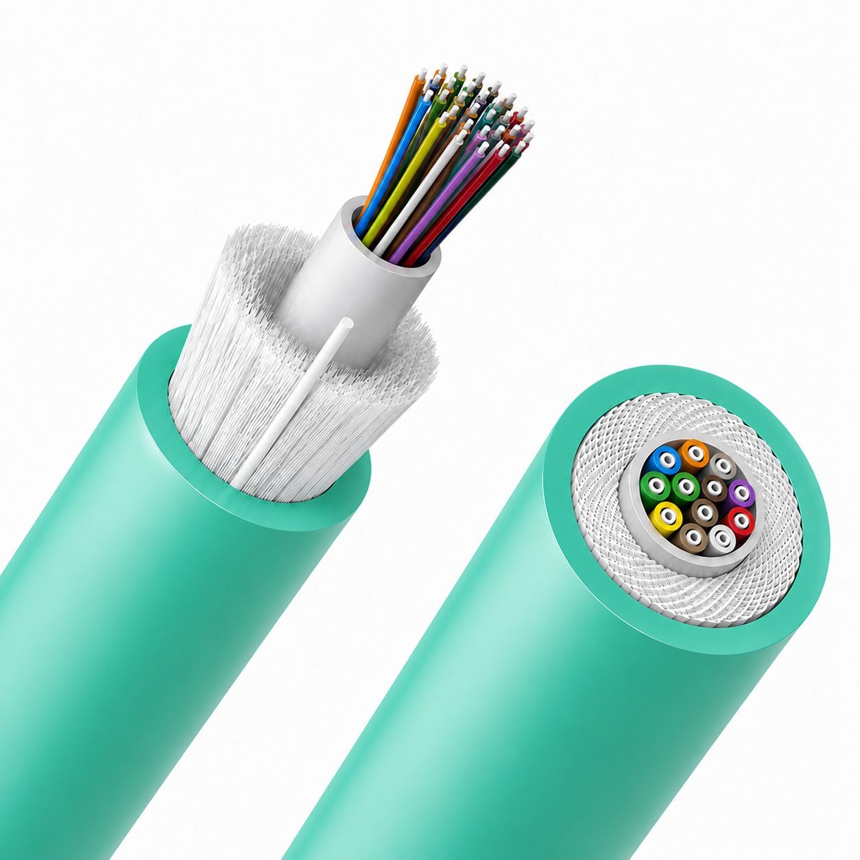 Loose Dielectric Indoor Cable 12 fibers 50/125 OM3 B2ca LSZH aqua - ICOC FOIRL-B2I-12/O3