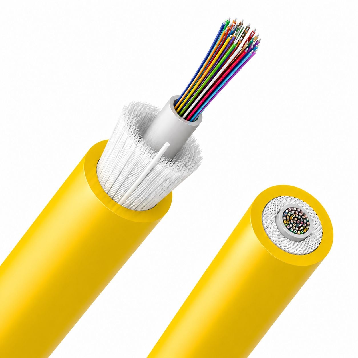 48 fibre 9 / 125 OS 2 B 2 internal power cable ca LSZH yellow - ICOC FOIRL-B 2 I- 48 /O 2