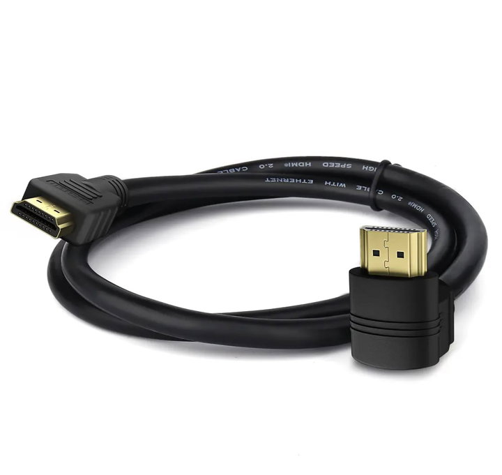 High Speed HDMI cable with Ethernet A/A M/M angled 90 ° 2 m - Techly ICOC HDMI- 4 - 020 NE 9