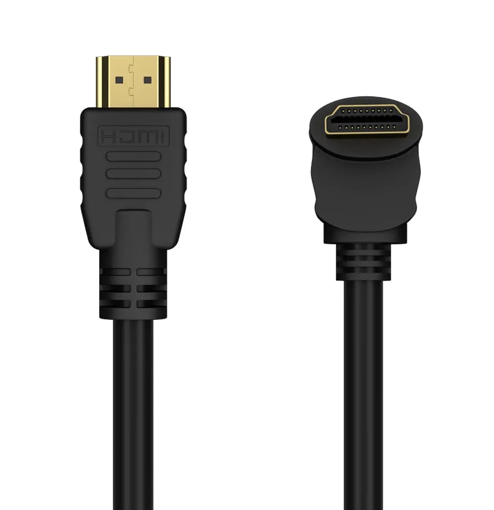 High Speed HDMI cable with Ethernet A/A M/M angled 90 ° 2 m - Techly ICOC HDMI- 4 - 020 NE 9