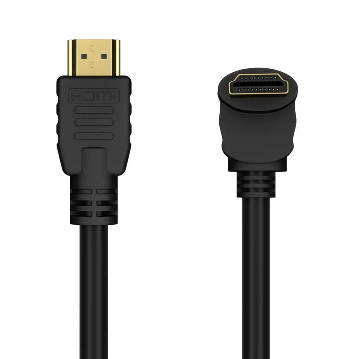 High Speed HDMI cable with Ethernet A/A M/M angled 90 ° 2 m - Techly ICOC HDMI- 4 - 020 NE 9