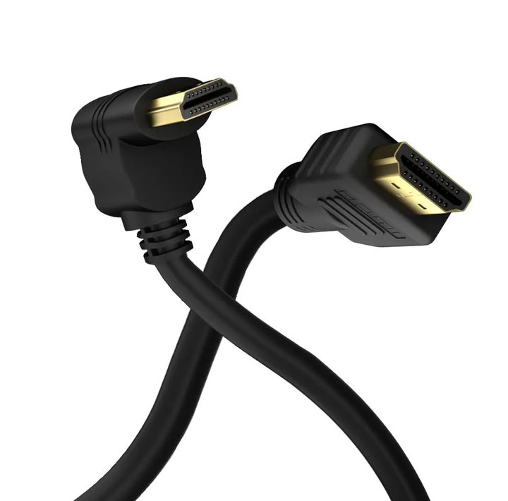High Speed HDMI cable with Ethernet A/A M/M angled 90 ° 2 m - Techly ICOC HDMI- 4 - 020 NE 9