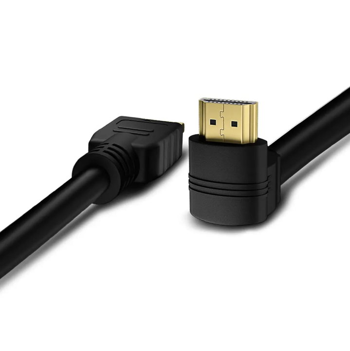 High Speed HDMI cable with Ethernet A/A M/M angled 90 ° 2 m - Techly ICOC HDMI- 4 - 020 NE 9