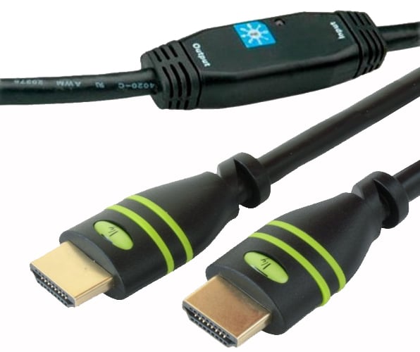 Cavo HDMI™ High Speed con Ethernet Amplificato A/A M/M 25m Nero - Techly ICOC HDMI-A-250
