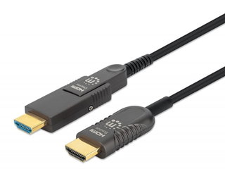 Cavo HDMI attivo in fibra ottica con connettore staccabile 70m - Manhattan ICOC HDMI-AOC-070