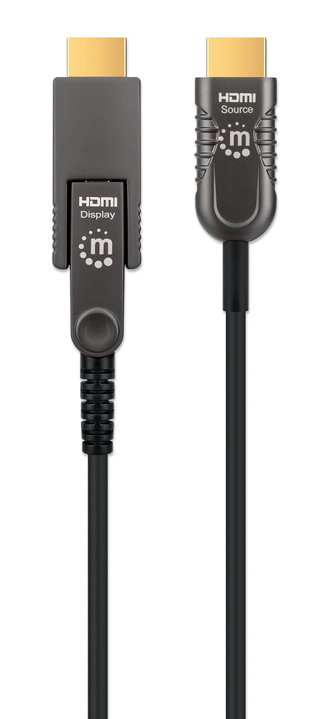 Cavo HDMI attivo in fibra ottica con connettore staccabile 70m - Manhattan ICOC HDMI-AOC-070