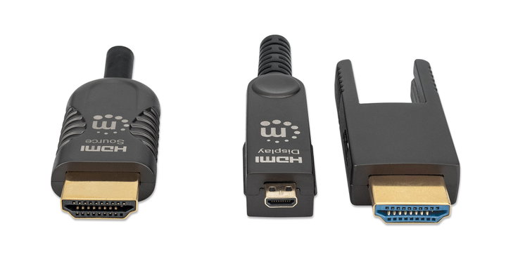 Cavo HDMI attivo in fibra ottica con connettore staccabile 70m - Manhattan ICOC HDMI-AOC-070