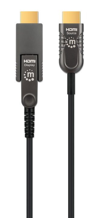 Cavo HDMI attivo in fibra ottica con connettore staccabile 100m - Manhattan ICOC HDMI-AOC-100