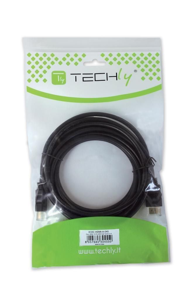 Cavo High Speed Mini HDMI a HDMI Maschio/Maschio Nero, 5,0m - Techly ICOC HDMI-B-050