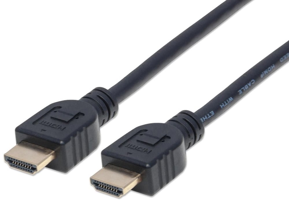 Cavo HDMI CL3 High Speed con Ethernet A/A M/M 2m Nero - Manhattan ICOC HDMI-CL3-018