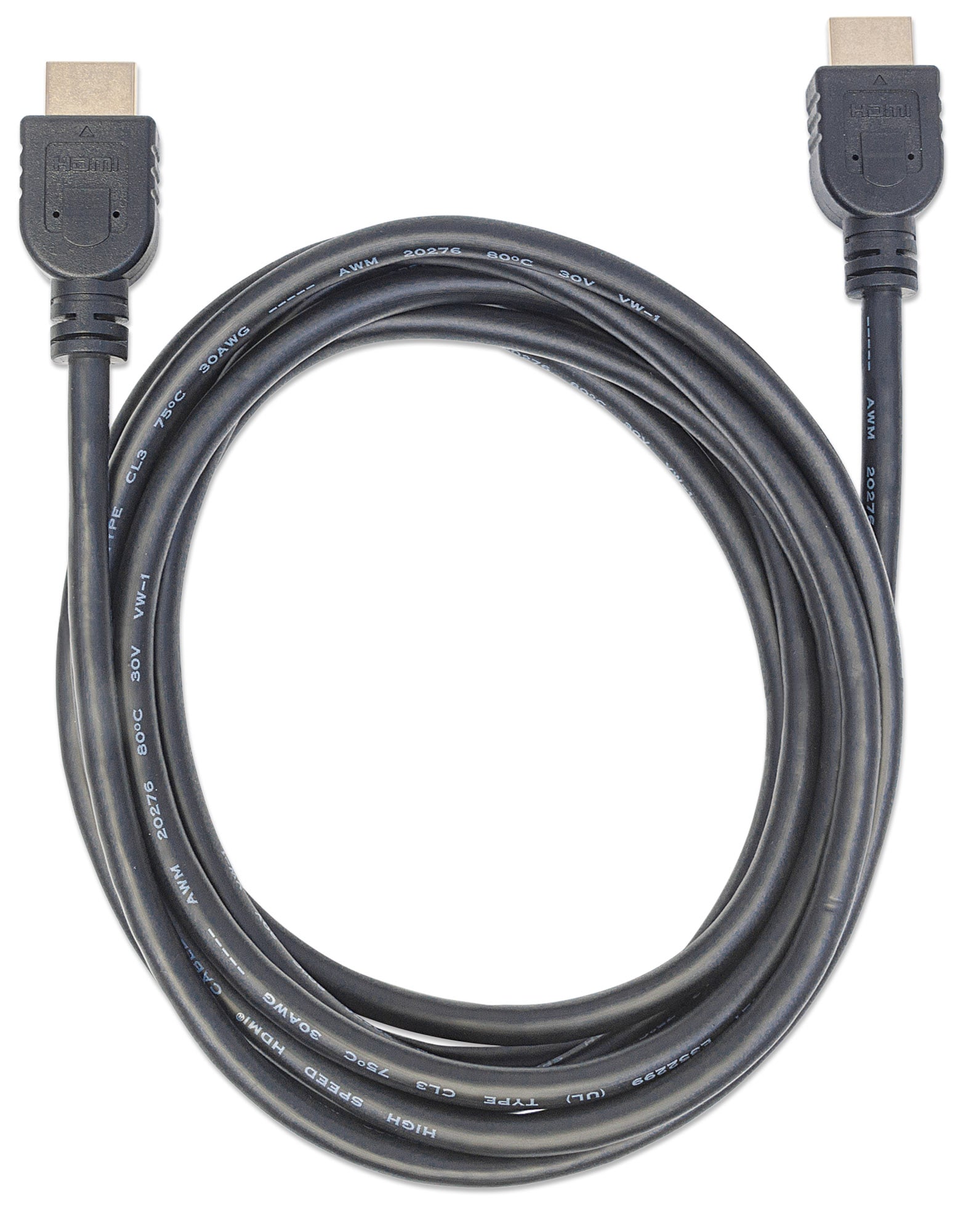 Cavo HDMI CL3 High Speed con Ethernet A/A M/M 3m Nero - Manhattan ICOC HDMI-CL3-030