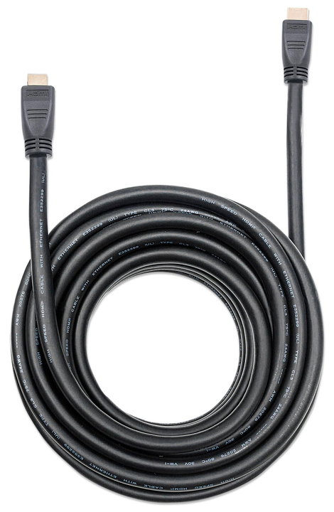 Cavo HDMI CL3 High Speed con Ethernet A/A M/M 15m Nero - Manhattan ICOC HDMI-CL3-150