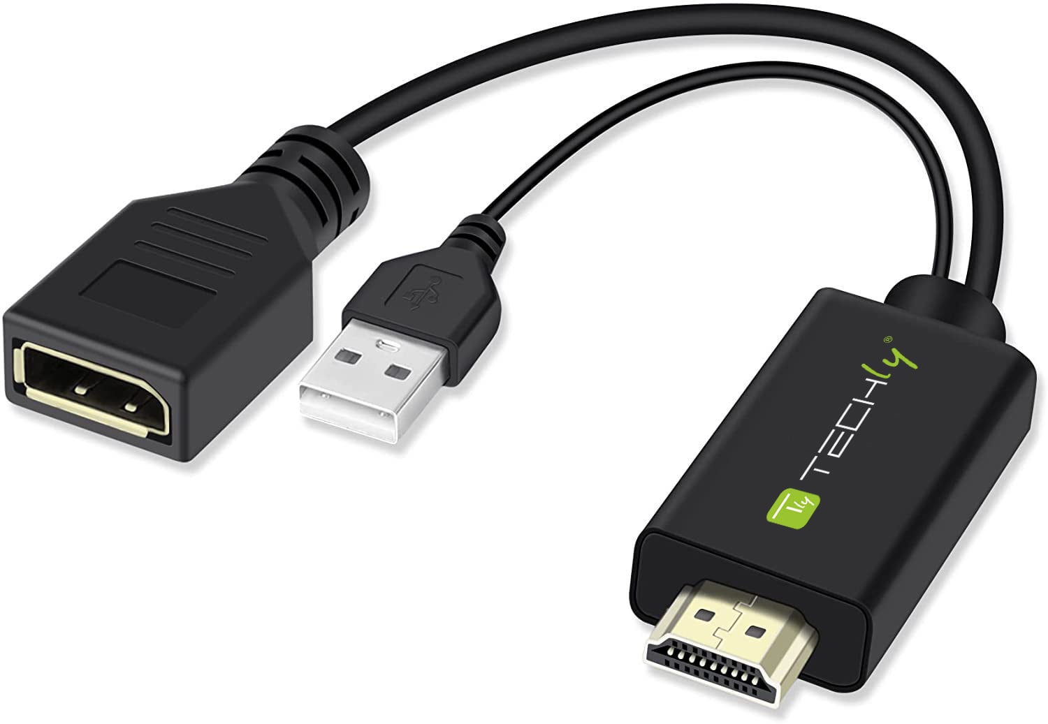 Adapter Converter from HDMI to DisplayPort with USB 4 K 30 Hz - Techly ICOC HDMI-DP 12 A