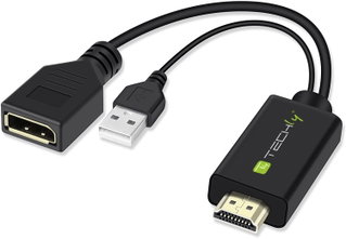 Adattatore Convertitore da HDMI a DisplayPort con USB 4K 30Hz - Techly ICOC HDMI-DP12A