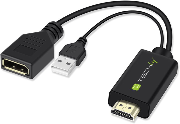 Adattatore Convertitore da HDMI a DisplayPort con USB 4K 30Hz - Techly ICOC HDMI-DP12A