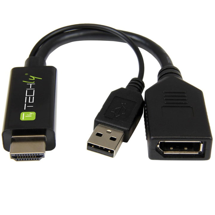 Adattatore Convertitore da HDMI a DisplayPort con USB 4K 30Hz - Techly ICOC HDMI-DP12A